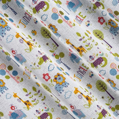 Vorhang BILLY weiß blau 140x250 Ösen