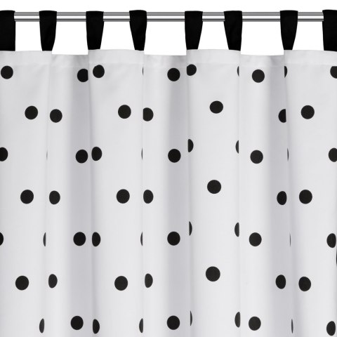 Vorhang BUSA weiß schwarz 140x270 Schlaufen