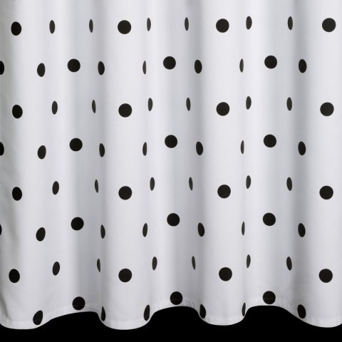 Vorhang BUSA weiß schwarz 140x270 Schlaufen