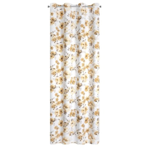 Vorhang CAREN weiß beige 140x250 Ösen