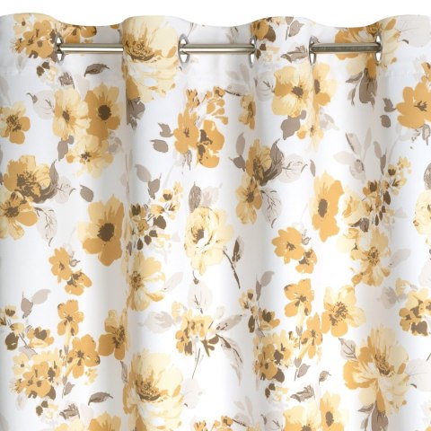 Vorhang CAREN weiß beige 140x250 Ösen