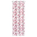 Vorhang CAREN weiß rosa 140x250 Ösen