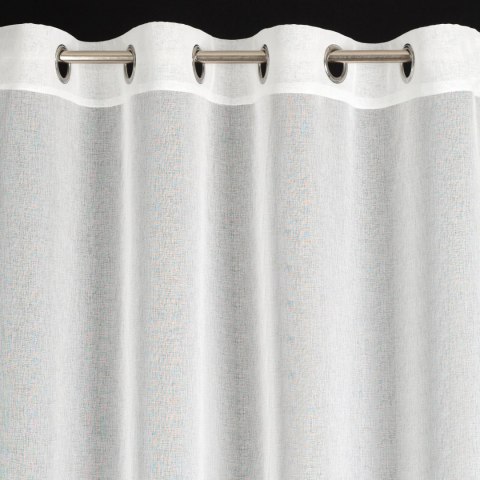 Vorhang CARLA weiß rosa 140x250 Ösen