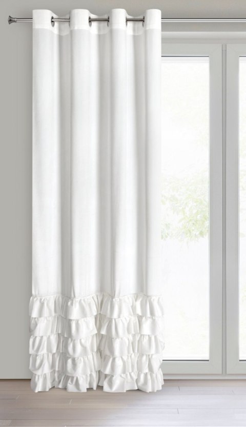 Vorhang CARLI weiß 140x250 Ösen