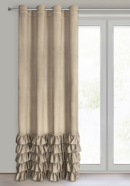 Vorhang CARLI dunkelbeige 140x250 Ösen