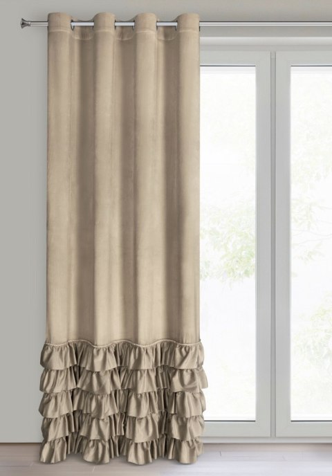 Vorhang CARLI dunkelbeige 140x250 Ösen