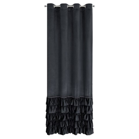 Vorhang CARLI schwarz 140x250 Ösen