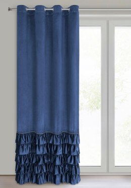 Vorhang CARLI dunkelblau 140x250 Ösen