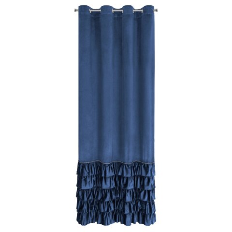 Vorhang CARLI dunkelblau 140x250 Ösen