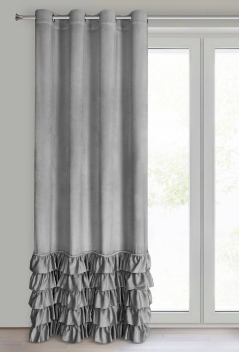 Vorhang CARLI silber 140x250 Ösen