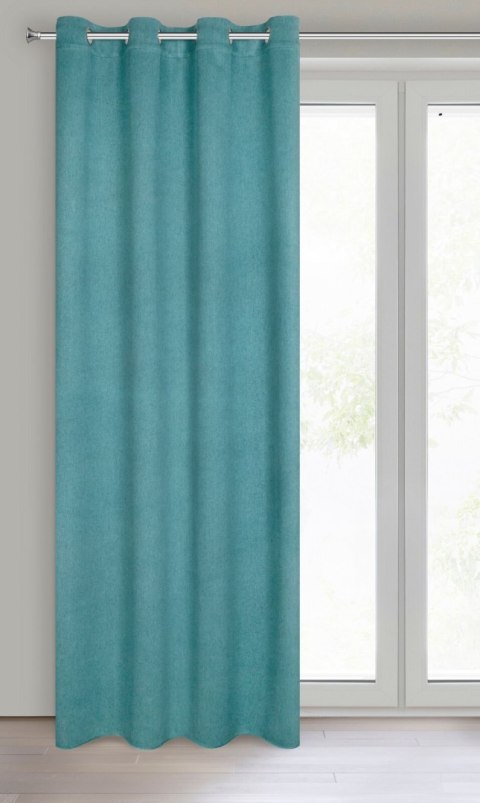 Vorhang CARLO dunkeltürkis 135x250 Ösen