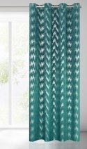 Vorhang CHILL türkis silber 140x250 Ösen