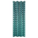 Vorhang CHILL türkis silber 140x250 Ösen