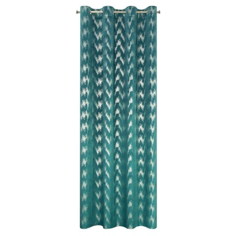 Vorhang CHILL türkis silber 140x250 Ösen
