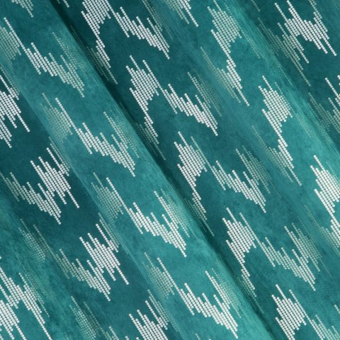 Vorhang CHILL türkis silber 140x250 Ösen