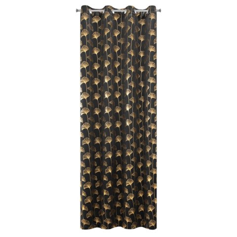 Vorhang CLARA schwarz gold 135x250 Ösen