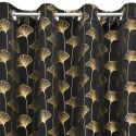 Vorhang CLARA schwarz gold 135x250 Ösen