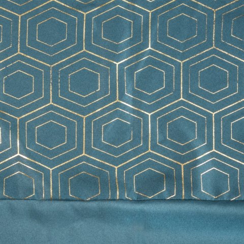 Vorhang DAFNE blau gold 140x250 Ösen