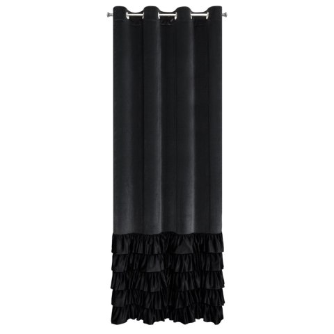 Vorhang DANI schwarz 140x250 Ösen