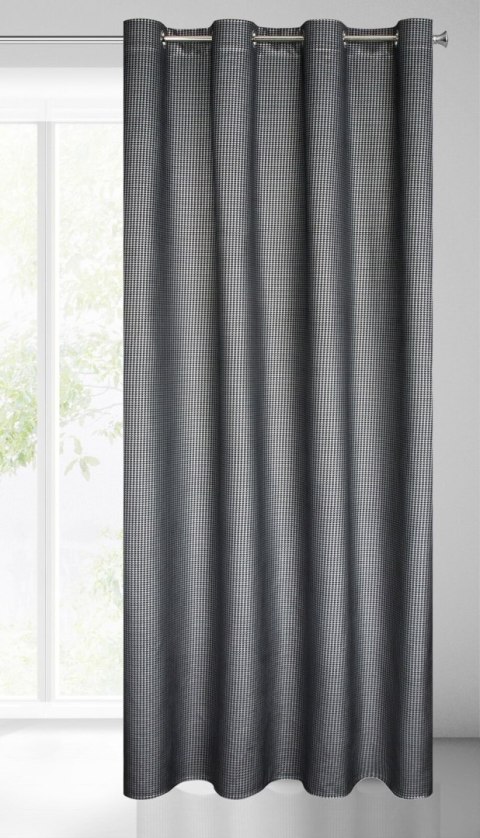 Vorhang DARCY schwarz 140x250 Ösen