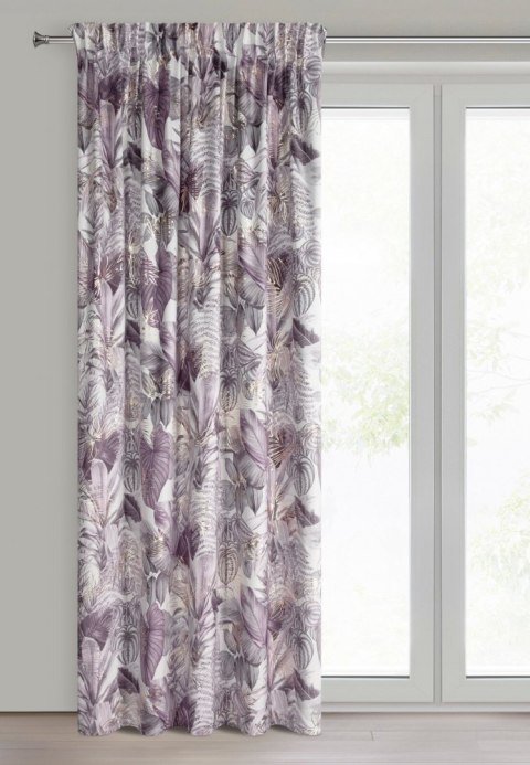 Vorhang DAVOS 2 lila 140X270 Kräuselband Tunnelzug