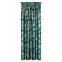 Vorhang DAVOS schwarz grün 140x270 Botanisches Muster Kräuselband Tunnelzug