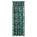 Vorhang DAVOS schwarz grün 140x270 Botanisches Muster Kräuselband Tunnelzug