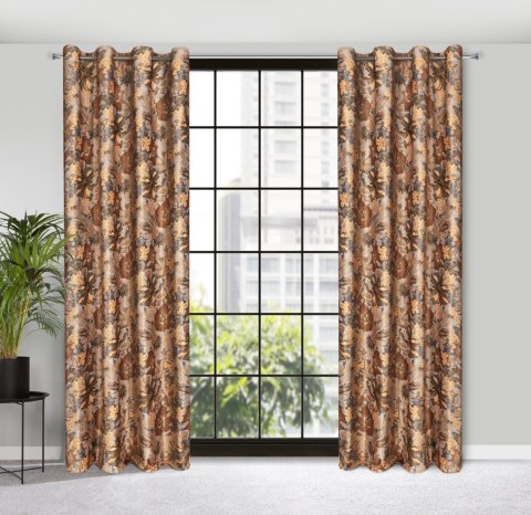 Vorhang DIANA orange 140x250 Ösen