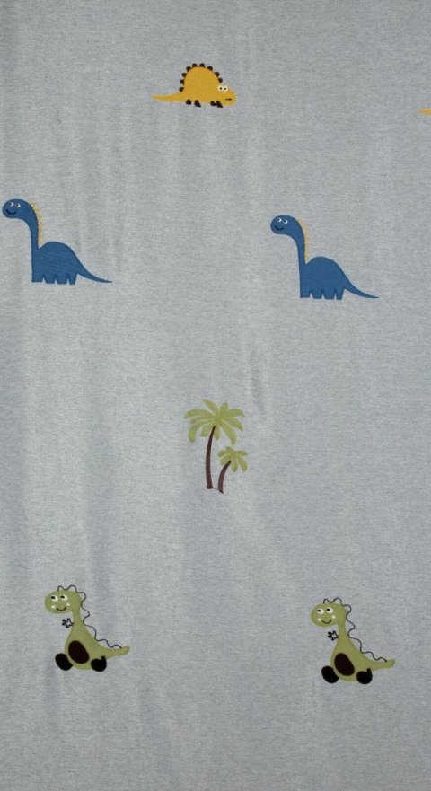 Vorhang DINO silber grün 140x250 Ösen