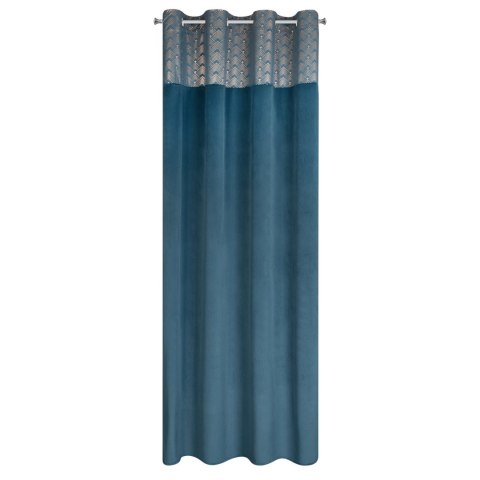 Vorhang ELein blau SZA 140x250 Ösen