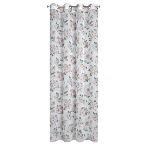 Vorhang EMI weiß rosa 140x250 Ösen