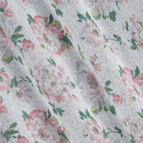 Vorhang EMI weiß rosa 140x250 Ösen