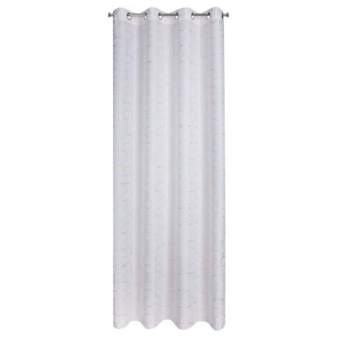 Vorhang EVI weiß gold 140x250 Ösen