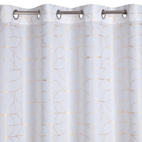 Vorhang EVI weiß gold 140x250 Ösen