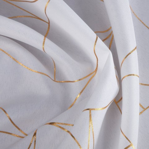 Vorhang EVI weiß gold 140x250 Ösen