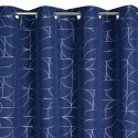 Vorhang EVI marine silber 140x250 Ösen