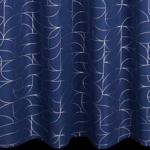 Vorhang EVI marine silber 140x250 Ösen