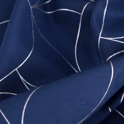 Vorhang EVI marine silber 140x250 Ösen