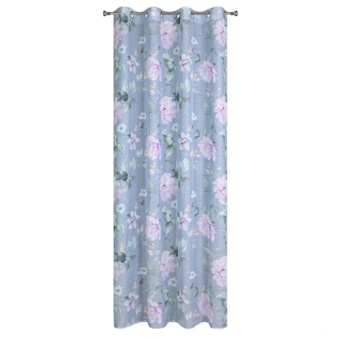 Vorhang FLORA silber FIO 140x250 Ösen