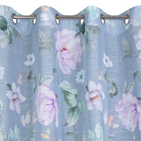 Vorhang FLORA silber FIO 140x250 Ösen