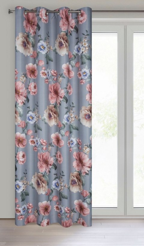 Vorhang GAJA silber rosa 140x250 Ösen