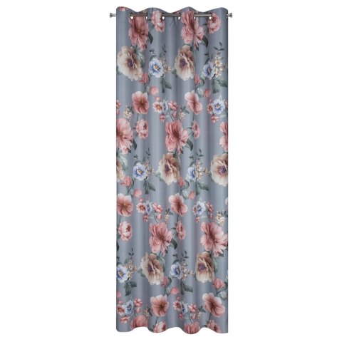 Vorhang GAJA silber rosa 140x250 Ösen