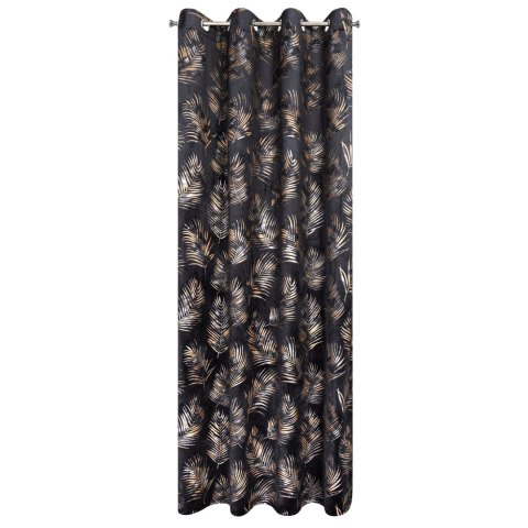 Vorhang GLORIA2 schwarz 140x250 Ösen