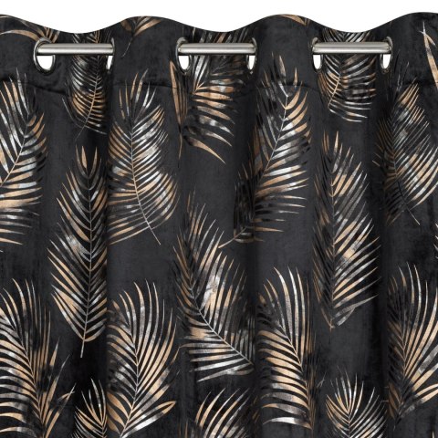 Vorhang GLORIA2 schwarz 140x250 Ösen