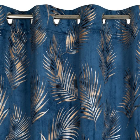 Vorhang GLORIA2 dunkelblau 140x250 Ösen