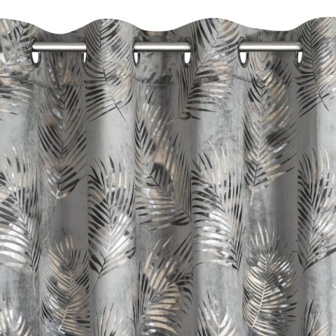 Vorhang GLORIA2 stahl 140x250 Ösen