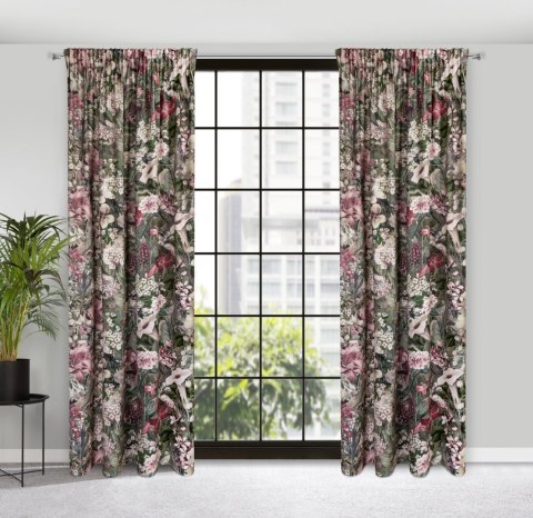 Vorhang GLORY ZI rosa 140x270 Kräuselband SZEL