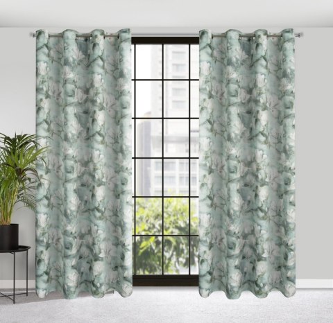 Vorhang GRACJA minze creme 140x250 Ösen