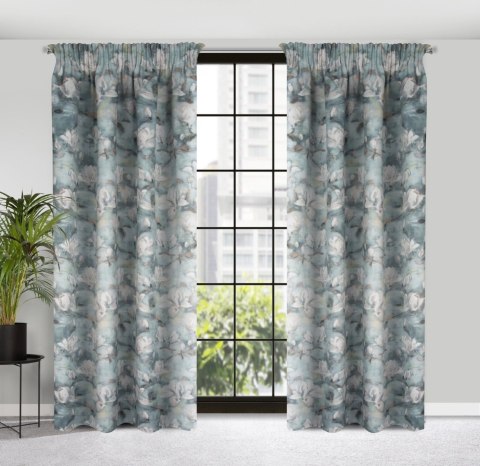 Vorhang GRACJA stahl creme 140x270 Kräuselband