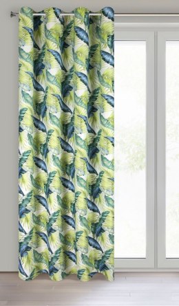 Vorhang HANNA weiß grün 140x250 Ösen